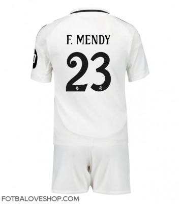 Real Madrid Ferland Mendy #23 Dětské Domácí Dres 2024-25 Krátký Rukáv (+ trenýrky)
